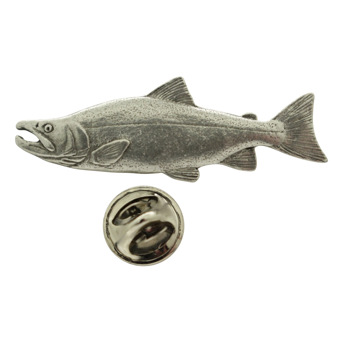 Sockeye or Red Salmon Pin ~ Antiqued Pewter ~ Lapel Pin ~ Sarah's Treats & Treasures